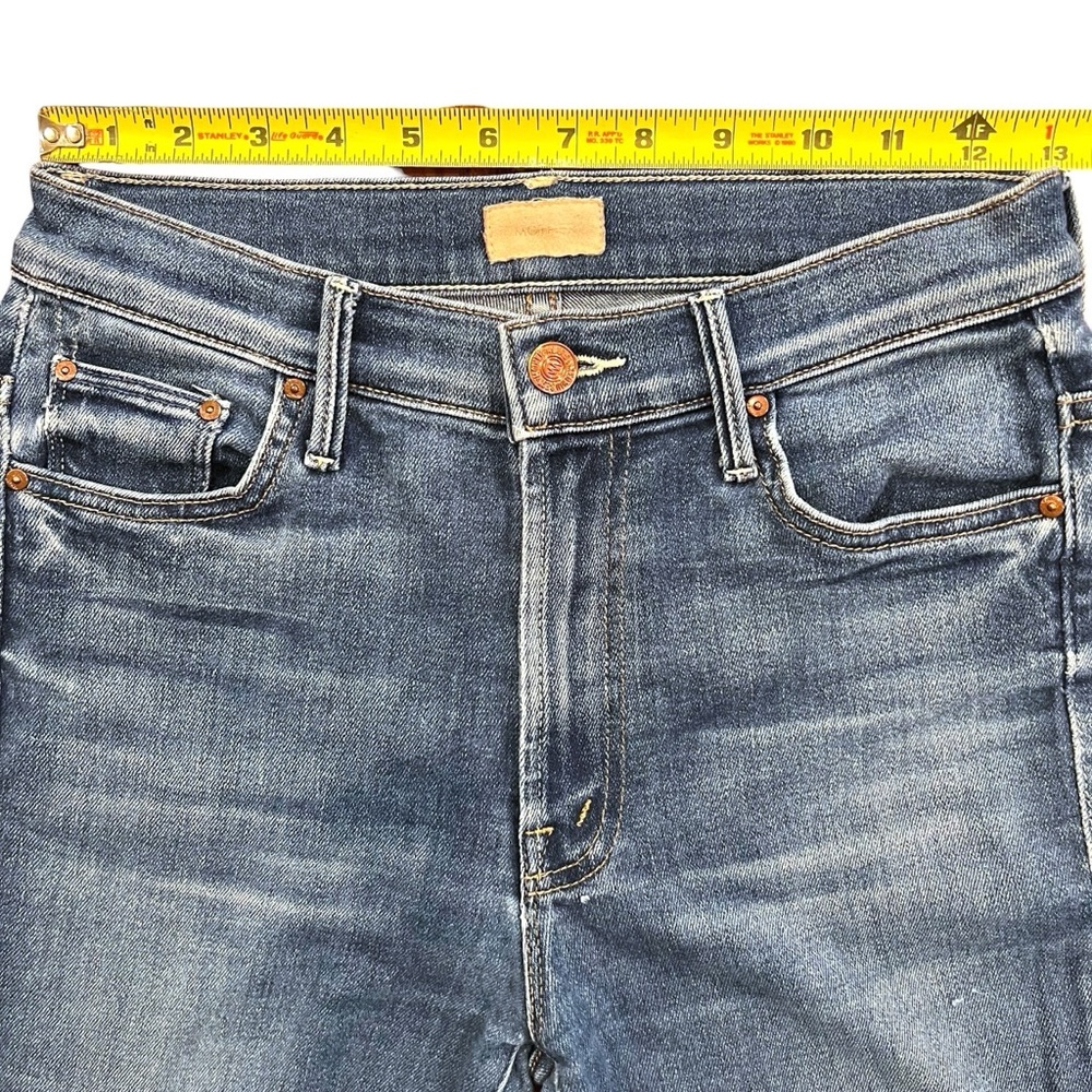 MOTHER The Insider Crop Step Fray Jeans Sweet and Sassy Size 27 High-Rise Denim - Picture 11 of 15